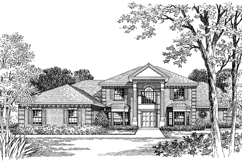 Dream House Plan - Classical Exterior - Front Elevation Plan #417-505