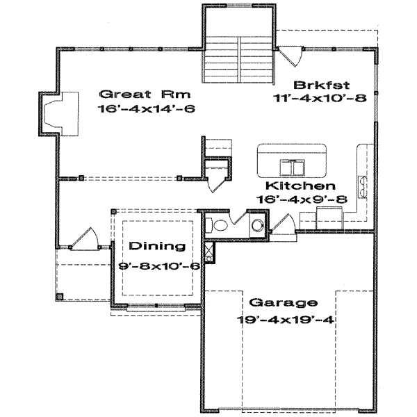 Traditional Floor Plan - Main Floor Plan #6-128