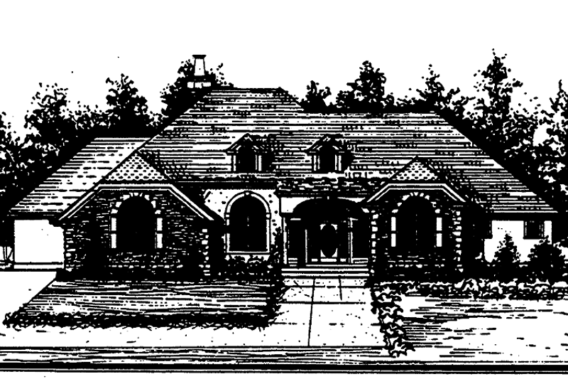 Home Plan - Exterior - Front Elevation 3 for Country House Plan #30-264 - 3 bed, 3 bath