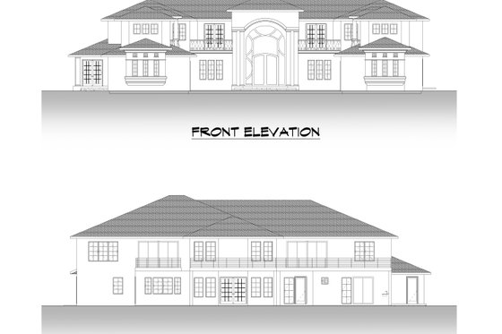 Exterior - Other Elevation 2 for Contemporary House Plan #1066-177 - 7 bed, 7.5 bath
