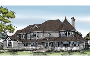 House Plan Design - Exterior - Front Elevation for Victorian House Plan #314-216 - 5 bed, 3.5 bath