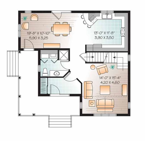 Architectural House Design - Country Floor Plan - Main Floor Plan #23-2551