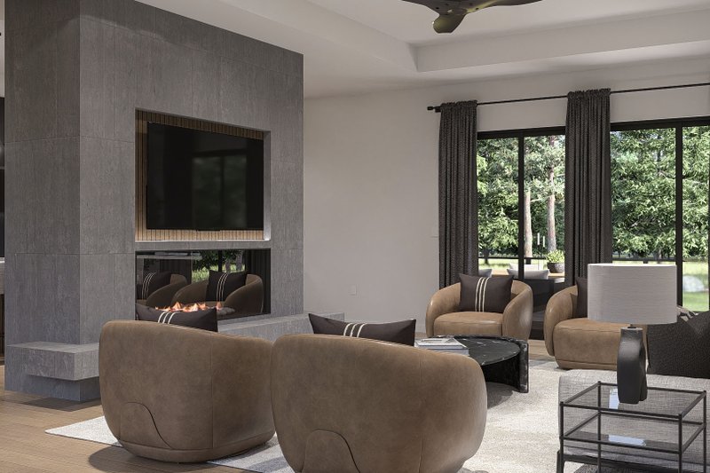House Blueprint - Interior - Family Room 2 for Modern House Plan #455-771 - 3 bed, 2.5 bath
