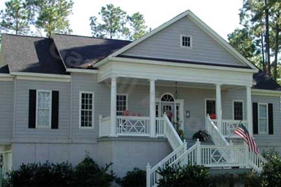 Exterior - Front Elevation for Southern House Plan #54-118 - 4 bed, 3 bath