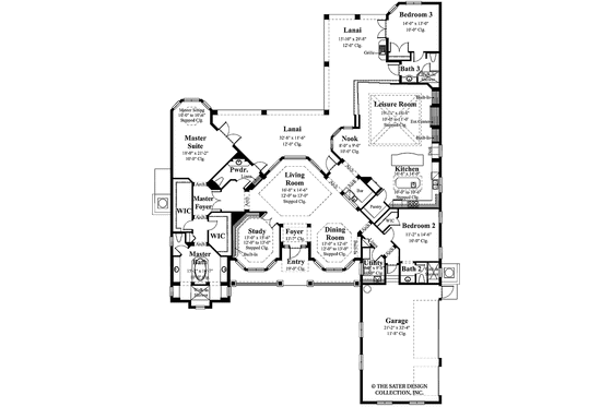 Floor Plan - Main Floor for Country House Plan #930-96 - 3 bed, 3.5 bath
