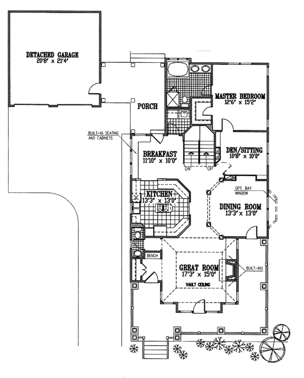 Home Plan - Country Floor Plan - Main Floor Plan #953-111