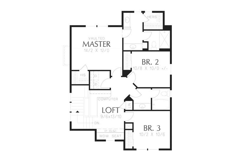 House Plan Design - Floor Plan - Upper Floor for Craftsman House Plan #48-906 - 3 bed, 2.5 bath