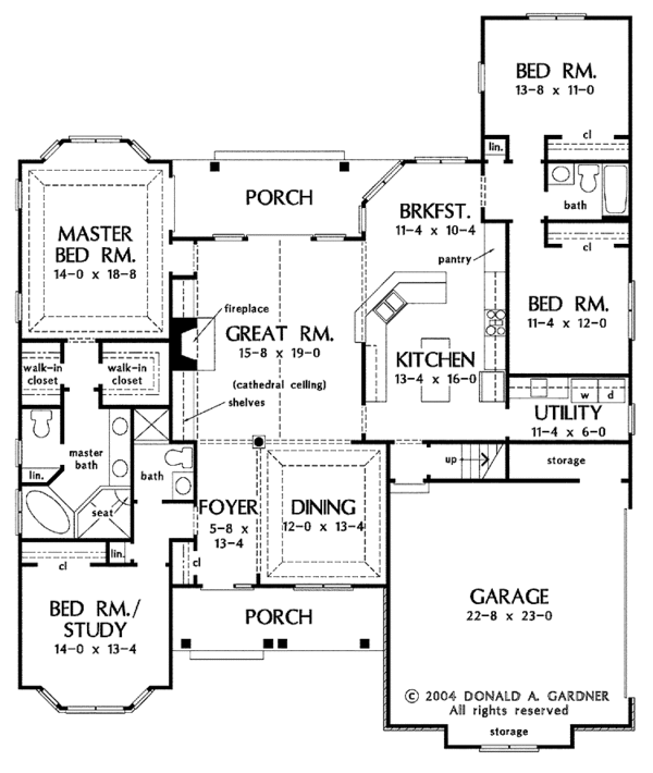 Country Floor Plan - Main Floor Plan #929-610