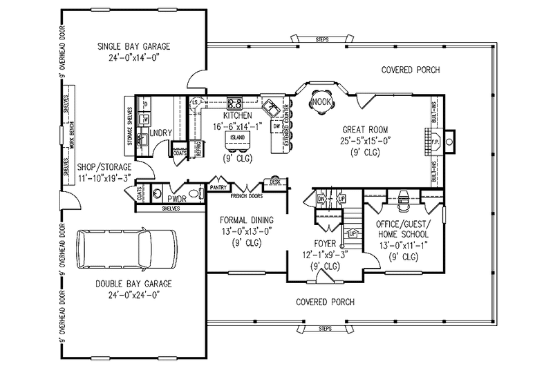 House Plan Design - Floor Plan - Main Floor for Victorian House Plan #11-263 - 3 bed, 2.5 bath