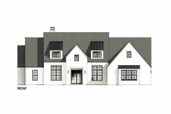 Exterior - Front Elevation 6 for European House Plan #1096-52 - 4 bed, 4.5 bath