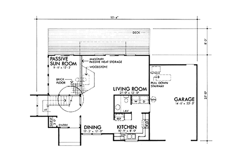 Dream House Plan - Floor Plan - Main Floor for Contemporary House Plan #320-1178 - 2 bed, 2.5 bath