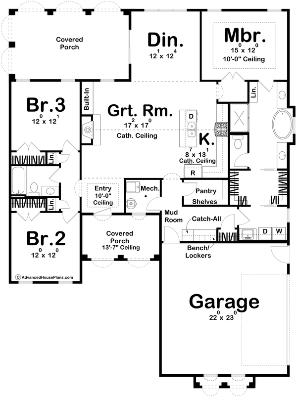 Dream House Plan - Mediterranean Floor Plan - Main Floor Plan #455-660