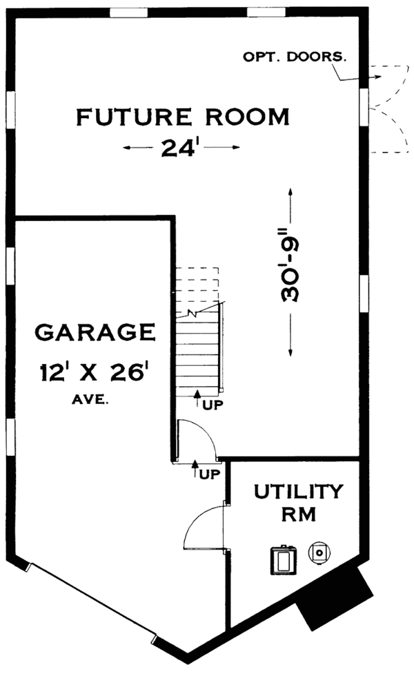 Home Plan - Cabin Floor Plan - Lower Floor Plan #3-290
