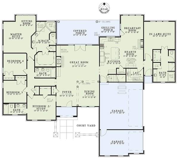 European Floor Plan - Main Floor Plan #17-2931