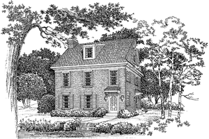Colonial Exterior - Front Elevation Plan #72-986