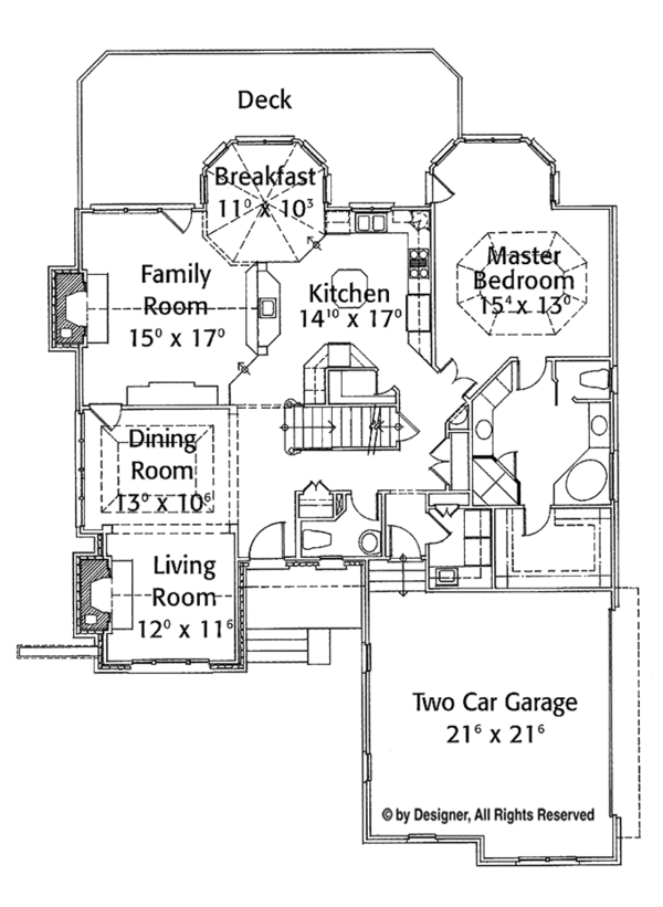 Home Plan - Country Floor Plan - Main Floor Plan #429-292