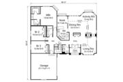 Mediterranean Style House Plan - 3 Beds 2 Baths 1932 Sq/Ft Plan #57-432 