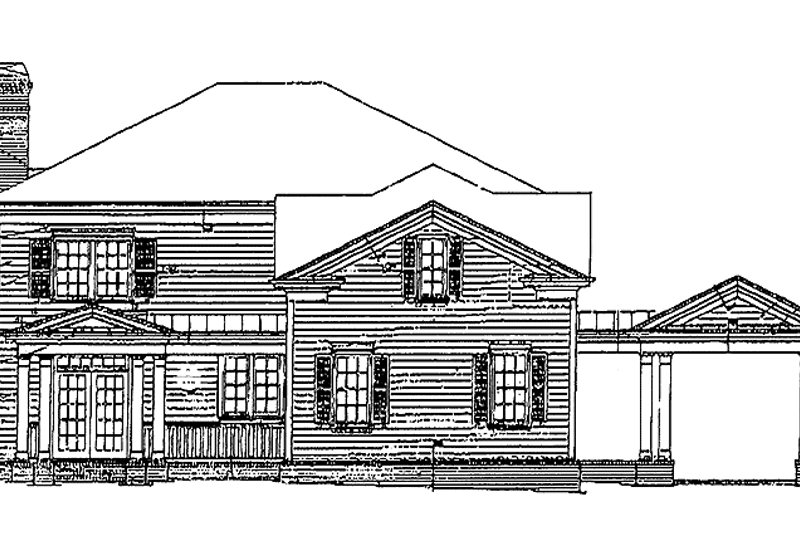 Dream House Plan - Exterior - Rear Elevation for Classical House Plan #429-263 - 4 bed, 3.5 bath