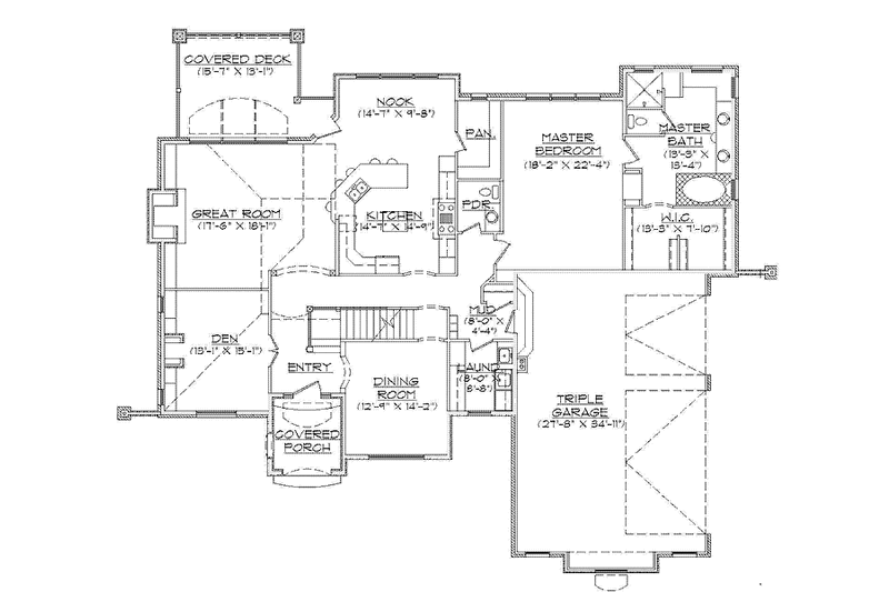 Home Plan - Floor Plan - Main Floor for Country House Plan #945-79 - 4 bed, 3.5 bath