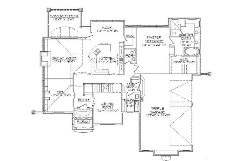 Dream House Plan - Country Floor Plan - Main Floor Plan #945-79