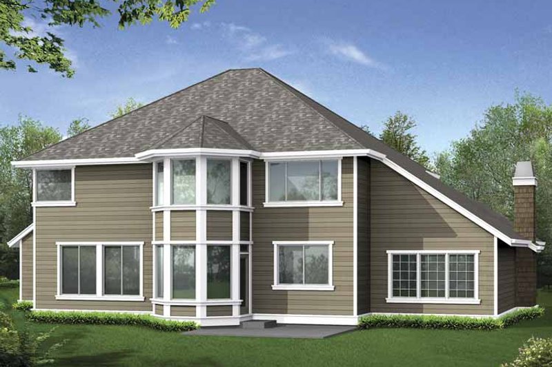 House Design - Exterior - Rear Elevation 1 for Craftsman House Plan #132-389 - 4 bed, 2.5 bath