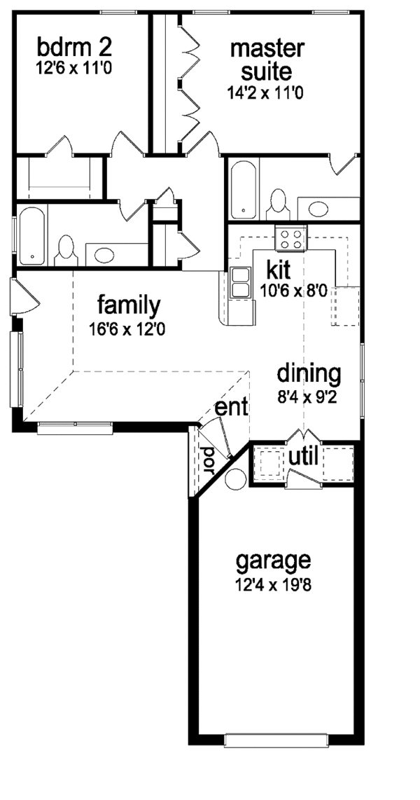 Dream House Plan - Traditional Floor Plan - Main Floor Plan #84-667