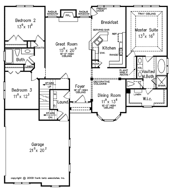 House Plan Design - Traditional Floor Plan - Main Floor Plan #927-921
