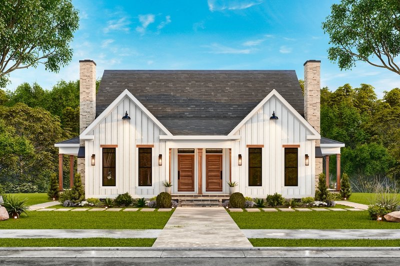 House Blueprint - Exterior - Front Elevation 4 for Farmhouse House Plan #54-623 - 6 bed, 4 bath