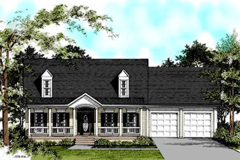 Colonial Style House Plan - 4 Beds 2.5 Baths 1747 Sq/Ft Plan #56-137