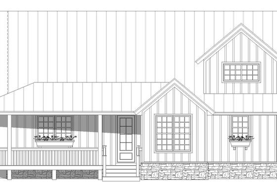 Exterior - Front Elevation 3 for Country House Plan #932-59 - 3 bed, 3.5 bath