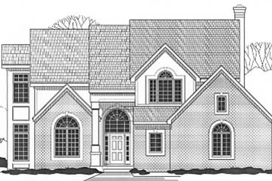 Exterior - Front Elevation for Traditional House Plan #67-586 - 4 bed, 3.5 bath