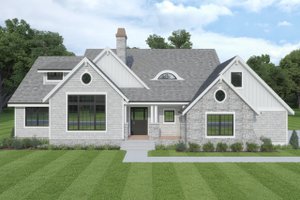 Cottage Exterior - Front Elevation Plan #1070-107