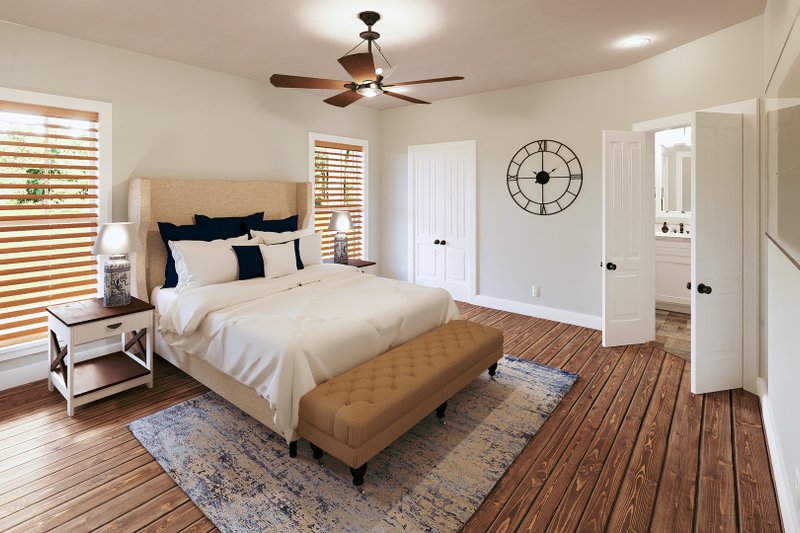 House Plan Design - Interior - Master Bedroom for Farmhouse House Plan #44-290 - 3 bed, 2 bath