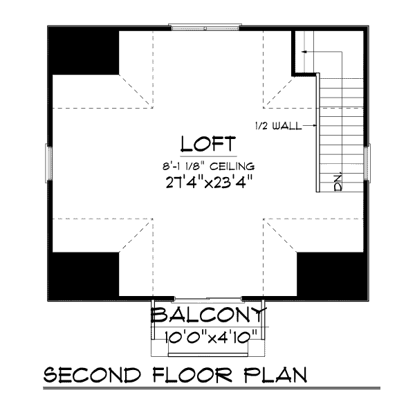 Cottage Floor Plan - Upper Floor Plan #70-971