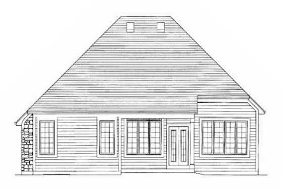 Exterior - Rear Elevation for Craftsman House Plan #46-432 - 3 bed, 2 bath