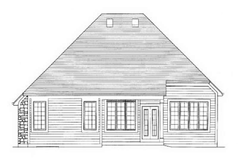 Dream House Plan - Exterior - Rear Elevation for Craftsman House Plan #46-432 - 3 bed, 2 bath