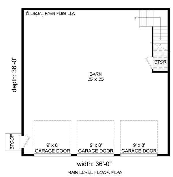 Country Floor Plan - Main Floor Plan #932-595