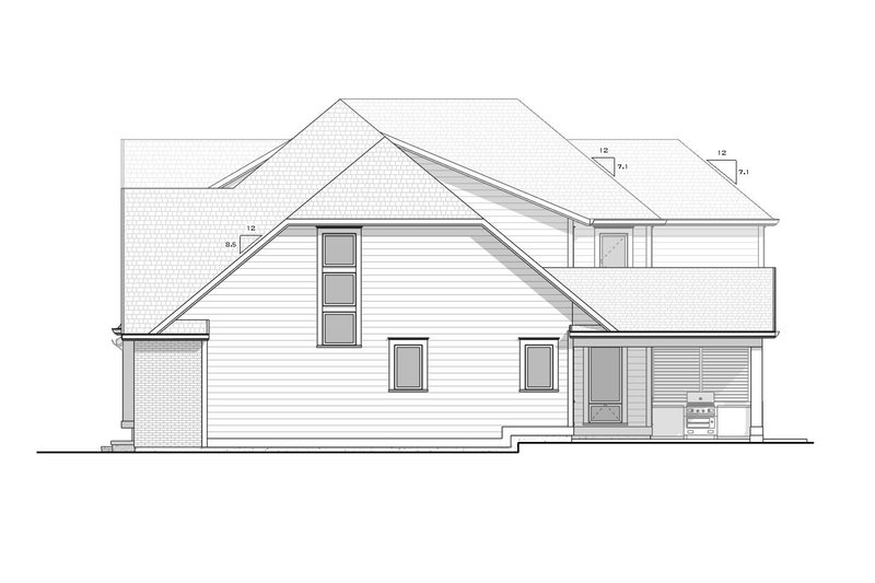 House Design - Exterior - Other Elevation for European House Plan #1086-21 - 5 bed, 5 bath