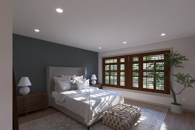 House Blueprint - Interior - Master Bedroom for Traditional House Plan #1060-474 - 2 bed, 2 bath