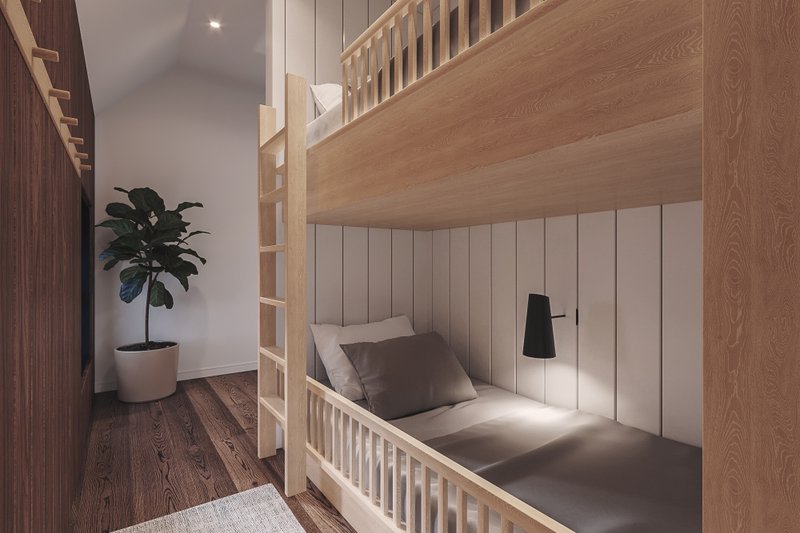 House Design - Interior - Bedroom for European House Plan #23-2824 - 2 bed, 1 bath