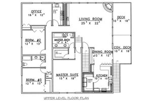 Floor Plan - Main Floor for Traditional House Plan #117-538 - 3 bed, 2 bath
