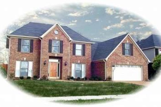 Exterior - Front Elevation for European House Plan #81-848 - 4 bed, 3.5 bath