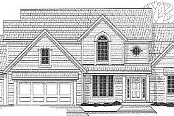 Exterior - Front Elevation for Traditional House Plan #67-416 - 4 bed, 3.5 bath