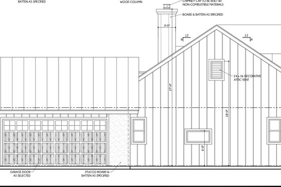 Exterior - Other Elevation for Farmhouse House Plan #1110-5 - 3 bed, 2.5 bath