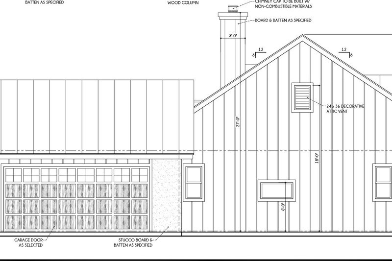 House Design - Exterior - Other Elevation for Farmhouse House Plan #1110-5 - 3 bed, 2.5 bath