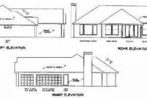 Exterior - Rear Elevation for Traditional House Plan #65-479 - 3 bed, 3 bath