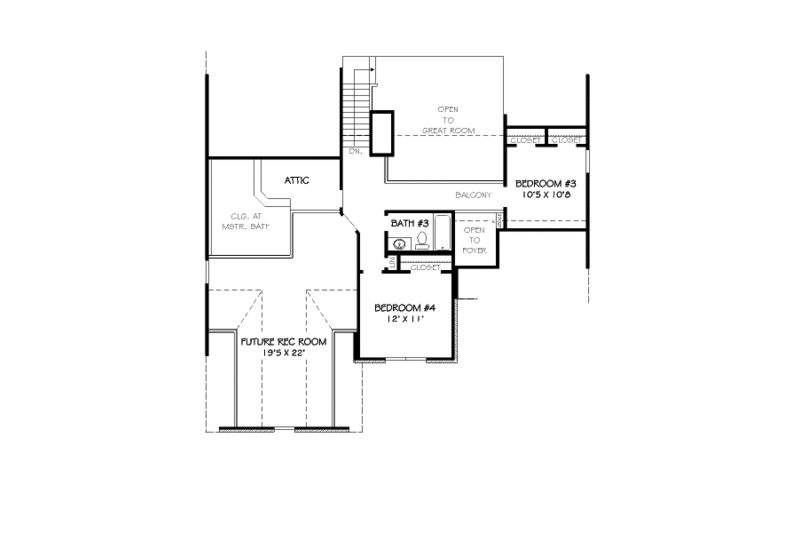 Traditional Style House Plan - 4 Beds 3 Baths 2376 Sq/Ft Plan #424-47 ...