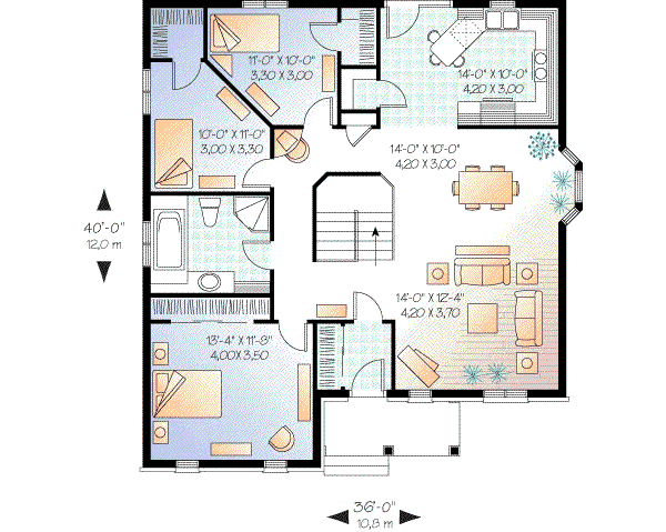 Home Plan - European Floor Plan - Main Floor Plan #23-324