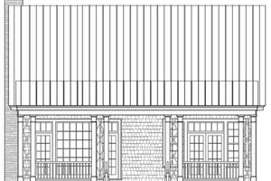 Exterior - Rear Elevation for Cottage House Plan #137-415 - 4 bed, 4 bath