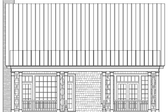 Exterior - Rear Elevation for Cottage House Plan #137-415 - 4 bed, 4 bath